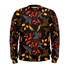 Folk Floral Pattern  Abstract Flowers Surface Design  Seamless Pattern Men s Sweatshirt by Eskimos