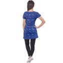 Branches With Peach Flowers Puff Sleeve Tunic Top View2
