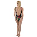 Leopardrose High Leg Strappy Swimsuit View2
