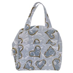  Gold Hearts Boxy Hand Bag by Galinka