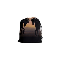 Evening Horses Drawstring Pouch (xs) by LW323