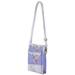 Minimal Purble Floral Marble A Multi Function Travel Bag by gloriasanchez