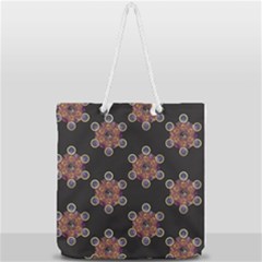 Metatron Cube Full Print Rope Handle Tote (large) by gloriasanchez