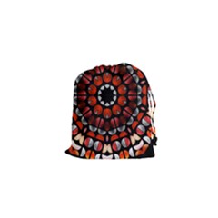 Kaleid Geometric Metal Color Drawstring Pouch (xs) by byali