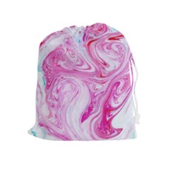 Marbling Art Print Drawstring Pouch (xl) by kaleidomarblingart