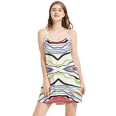 Bohemian Colorful Pattern B Summer Frill Dress by gloriasanchez