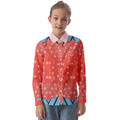 Chic Boho Print E Kids  Long Sleeve Shirt by gloriasanchez