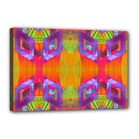 Glitch Futuristic Punk  Canvas 18  X 12  (stretched) by gloriasanchez