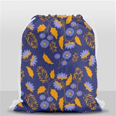 Folk Floral Art Pattern  Flowers Abstract Surface Design  Seamless Pattern Drawstring Bag (small) by Eskimos