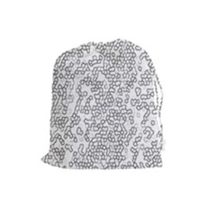 Neon Geometric Pattern Design 2 Drawstring Pouch (large) by dflcprintsclothing