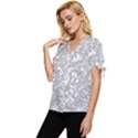 Neon Geometric Pattern Design 2 Bow Sleeve Button Up Top View2