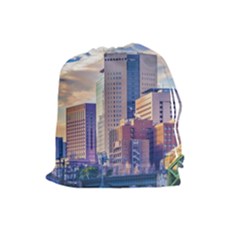 Akihabara Zone Urban Scene Tokyo Japan Drawstring Pouch (large) by dflcprintsclothing