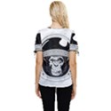 Spacemonkey Bow Sleeve Button Up Top View4