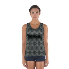 Iron Ornament Grid Pattern Sport Tank Top  by dflcprintsclothing