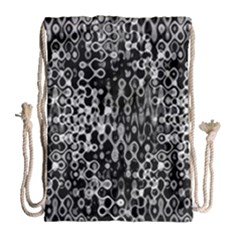 Black And White Modern Abstract Design Drawstring Bag (large) by dflcprintsclothing