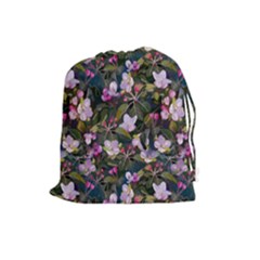 Apple Blossom  Drawstring Pouch (large) by SychEva
