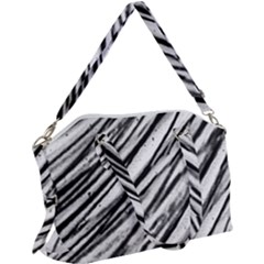 Galaxy Motion Black And White Print 2 Canvas Crossbody Bag by dflcprintsclothing
