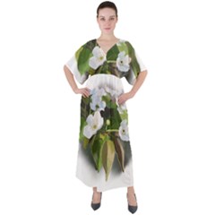 F69ccc07-4684-4c4d-951f-7f1801ec955e V-neck Boho Style Maxi Dress by SychEva