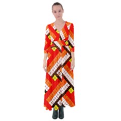 Pop Art Mosaic Button Up Maxi Dress by essentialimage365
