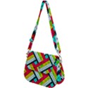 Pop Art Mosaic Saddle Handbag View2