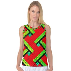 Pop Art Mosaic Women s Basketball Tank Top by essentialimage365