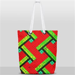Pop Art Mosaic Full Print Rope Handle Tote (small) by essentialimage365