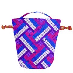Pop Art Mosaic Drawstring Bucket Bag by essentialimage365