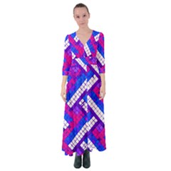 Pop Art Mosaic Button Up Maxi Dress by essentialimage365