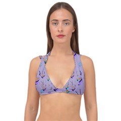 Japanese Ramen Sushi Noodles Rice Bowl Food Pattern Double Strap Halter Bikini Top by DinzDas