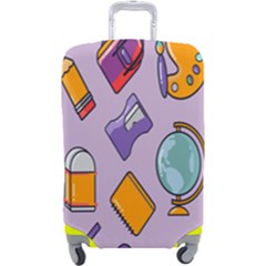 Back To School And Schools Out Kids Pattern Luggage Cover (large) by DinzDas