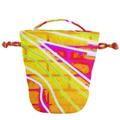 Pop Art Neon Wall Drawstring Bucket Bag by essentialimage365