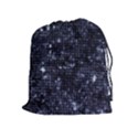 Geometric Dark Blue Abstract Print Pattern Drawstring Pouch (XL) View1