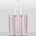 Salmon And Grey Linear Design Full Print Rope Handle Tote (Small) View1