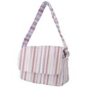 Salmon And Grey Linear Design Courier Bag View2