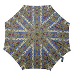 Ornament Striped Textured Colored Pattern Hook Handle Umbrellas (small) by dflcprintsclothing