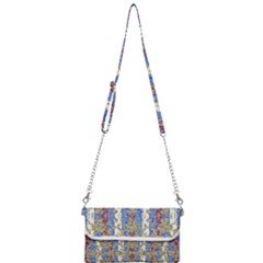Ornament Striped Textured Colored Pattern Mini Crossbody Handbag by dflcprintsclothing