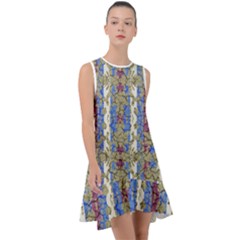 Ornament Striped Textured Colored Pattern Frill Swing Dress by dflcprintsclothing