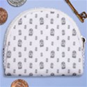Sketchy Monster Pencil Drawing Motif Pattern Horseshoe Style Canvas Pouch View2
