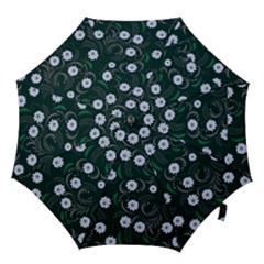 Folk Flowers Art Pattern Floral  Surface Design  Seamless Pattern Hook Handle Umbrellas (large) by Eskimos