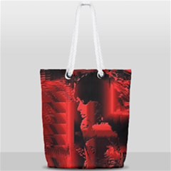 Red Light Full Print Rope Handle Tote (small) by MRNStudios