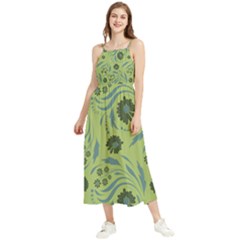 Folk Flowers Art Pattern Boho Sleeveless Summer Dress by Eskimos