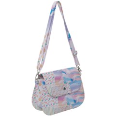 Pastel Love Saddle Handbag by designsbymallika