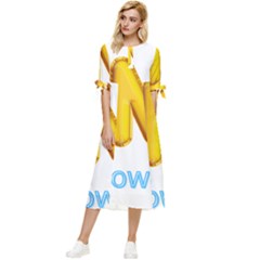 0001-3207033350 20210621 173022 ???? Bow Sleeve Chiffon Midi Dress by Kareem