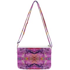Magenta Kaleidoscope Double Gusset Crossbody Bag by kaleidomarblingart