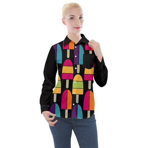 Popsicle Women s Long Sleeve Pocket Shirt by snackkingdom