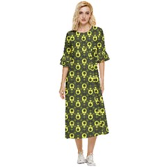 Avocados Double Cuff Midi Dress by Sparkle
