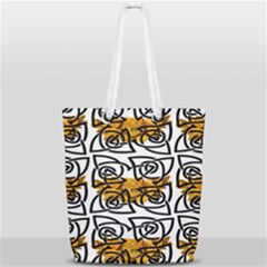 Digital Flowers Full Print Rope Handle Tote (small) by Sparkle