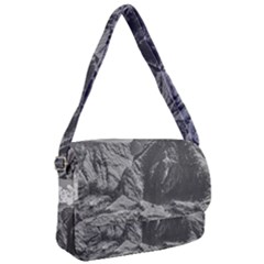 Machu Picchu Black And White Landscape Courier Bag by dflcprintsclothing