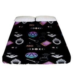 Small Witch Fitted Sheet (california King Size) by NerdySparkleGoth