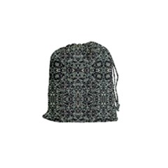 Initricate Ornate Abstract Print Drawstring Pouch (small) by dflcprintsclothing